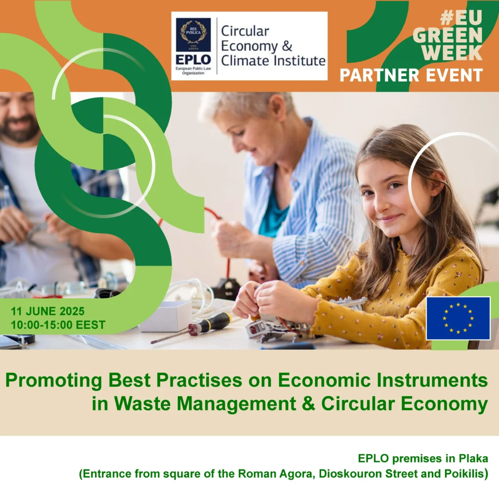 Banner of EU Green week event - Promoting Best Practises on Economic Instruments in Waste Management and Circular Economy