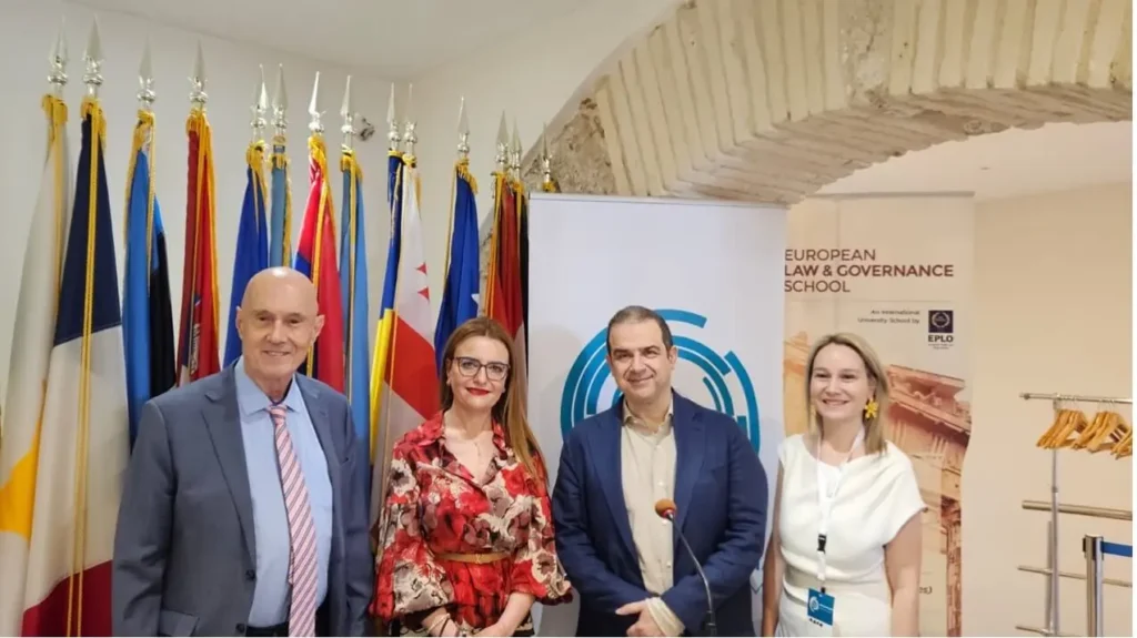 Picture of George Christopoulos, Prof. Rym Ayadi, George Kremlis and Fay Selimi